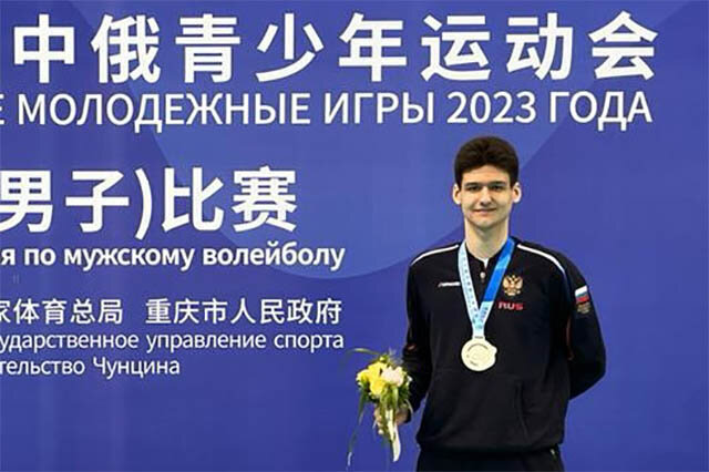    Нижегородец Сергей Каравашкин на IX Российско-Китайских молодёжных играх. Фото: Волейбольный клуб АСК
