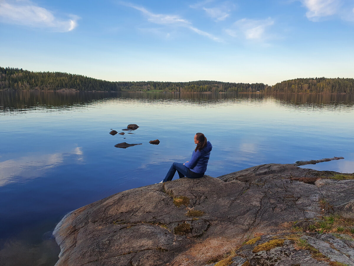 Ладога, приятно просто посидеть на закате.