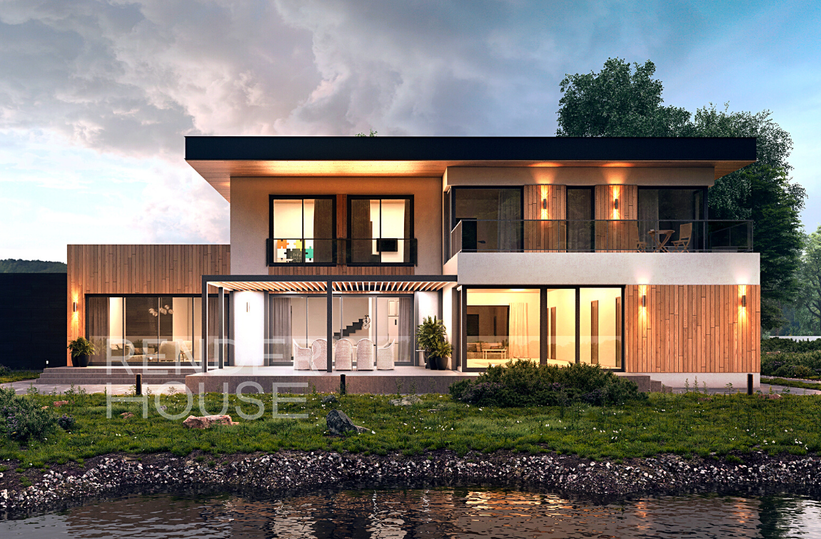 Проект ЛЕЙКСАЙД, вид со стороны террасы 