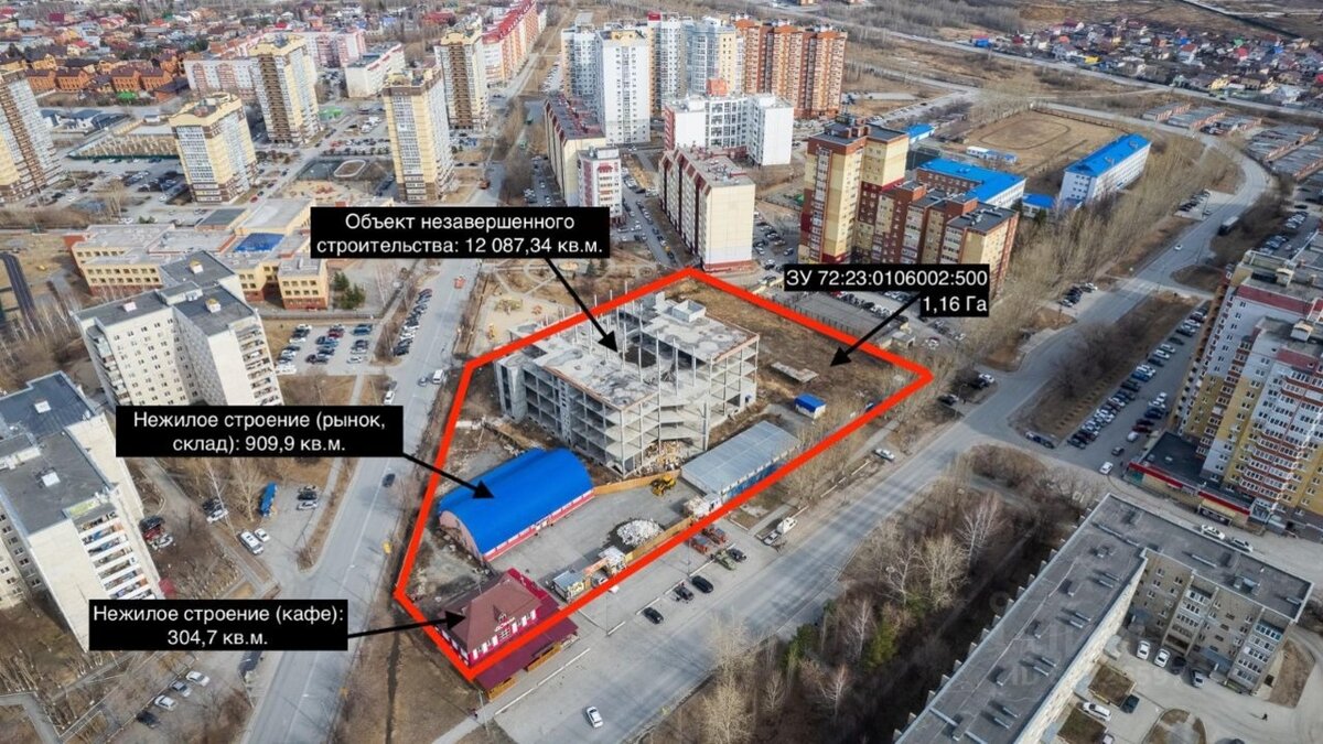     В Тюмени за 110 миллионов рублей пытаются продать комплекс помещений свободного значения, расположенные на улице Малиновского.