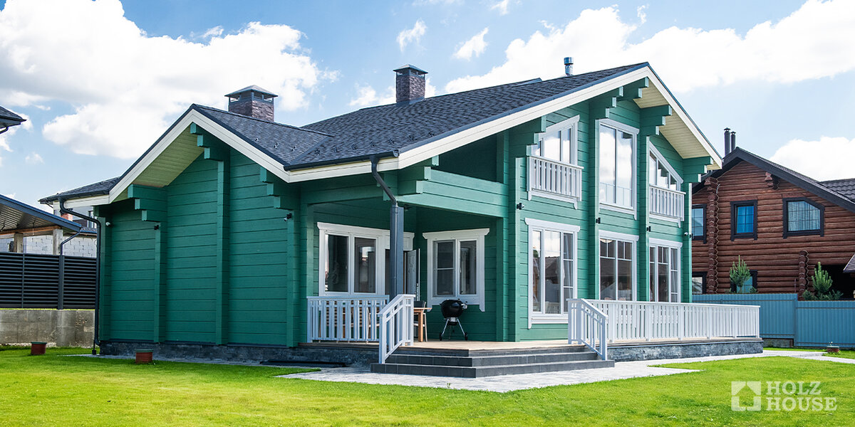 Дом из клееного бруса по проекту "Белфаст"