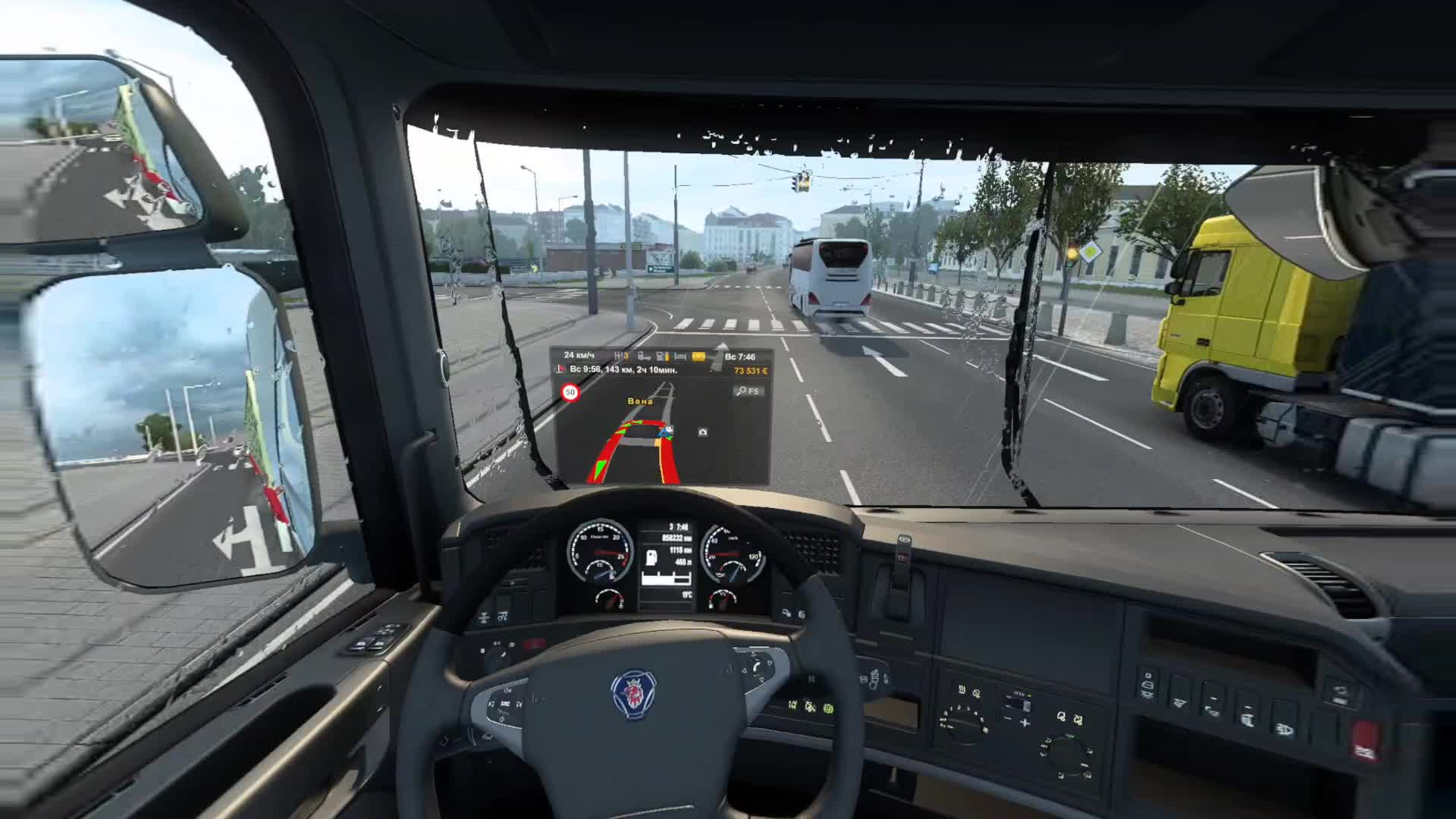 Впечатления от игры Euro Truck Simulator 2 в VR-шлеме PICO 4 с рулем  Logitech G923!