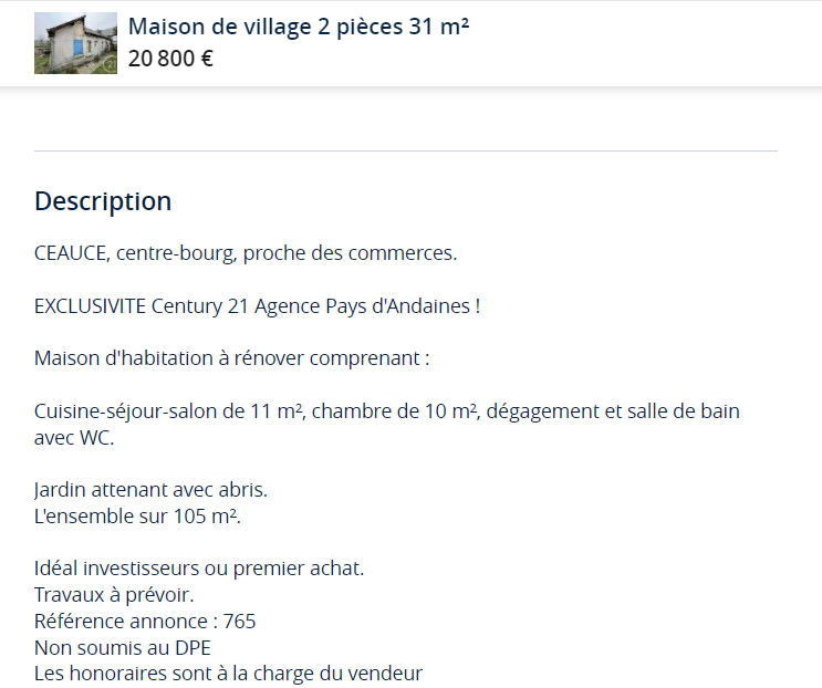 Авторский скрин с Leboncoin.fr