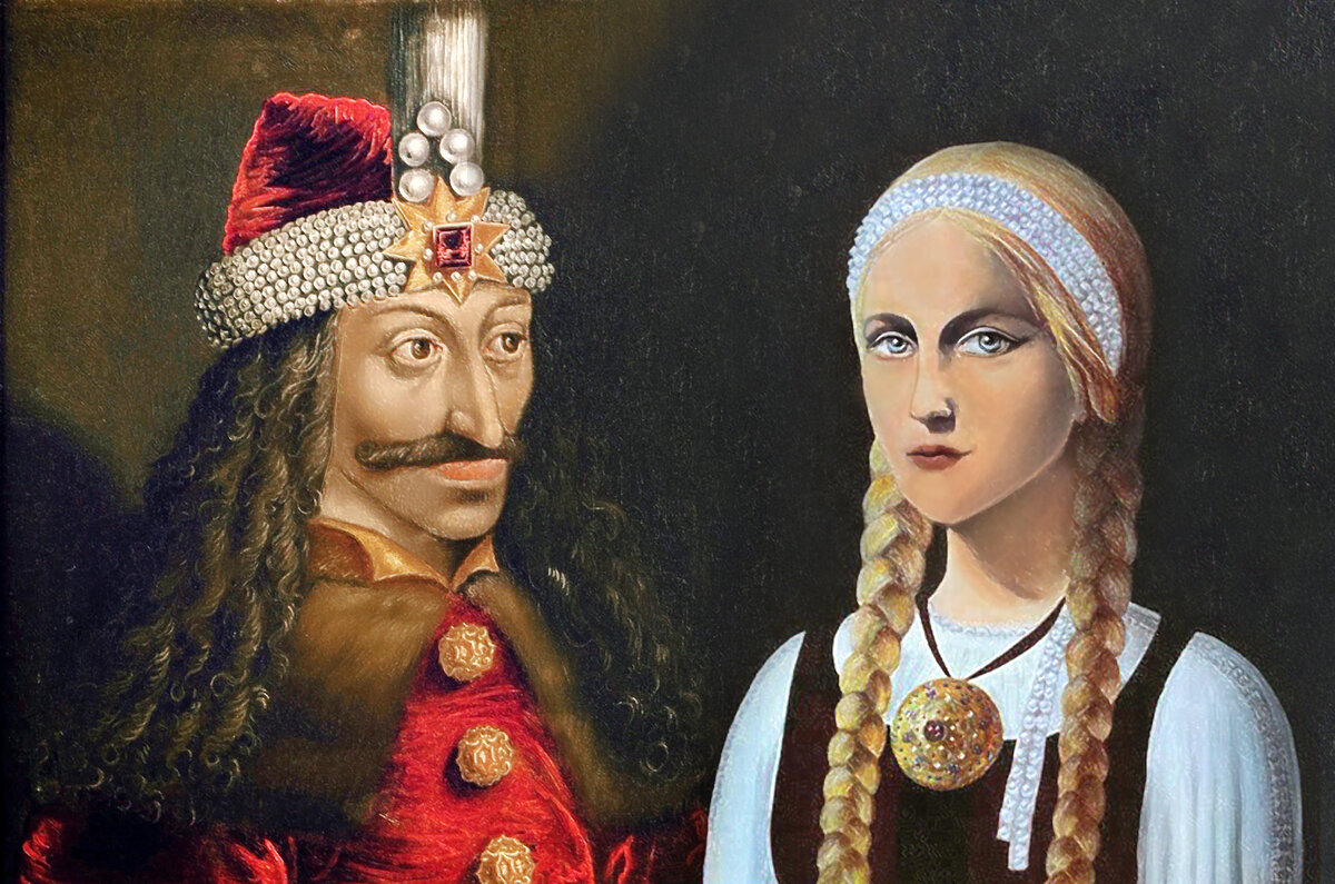 Дракула и Катарина (Авторский коллаж на основе изображений из открытых источников)