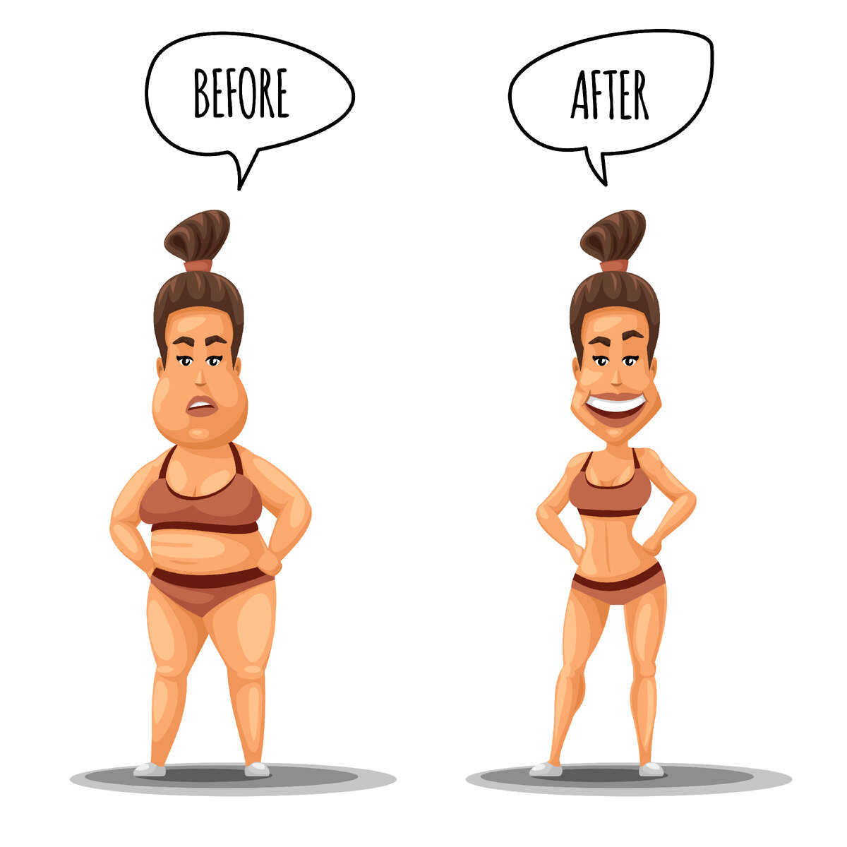 Фото из фотобанка <a href="https://ru.freepik.com/free-vector/perfect-woman-girl-before-and-after-weight-loss-illustration-woman-with-overweight-amd-woman-with-perfect-figure-of-body_13031984.htm#query=%D0%BF%D1%80%D0%BE%D1%86%D0%B5%D1%81%D1%81%20%D0%BF%D0%BE%D1%85%D1%83%D0%B4%D0%B5%D0%BD%D0%B8%D1%8F%20%D0%B4%D0%BE%20%D0%B8%20%D0%BF%D0%BE%D1%81%D0%BB%D0%B5&position=2&from_view=search&track=ais">Изображение от macrovector</a> на Freepik
