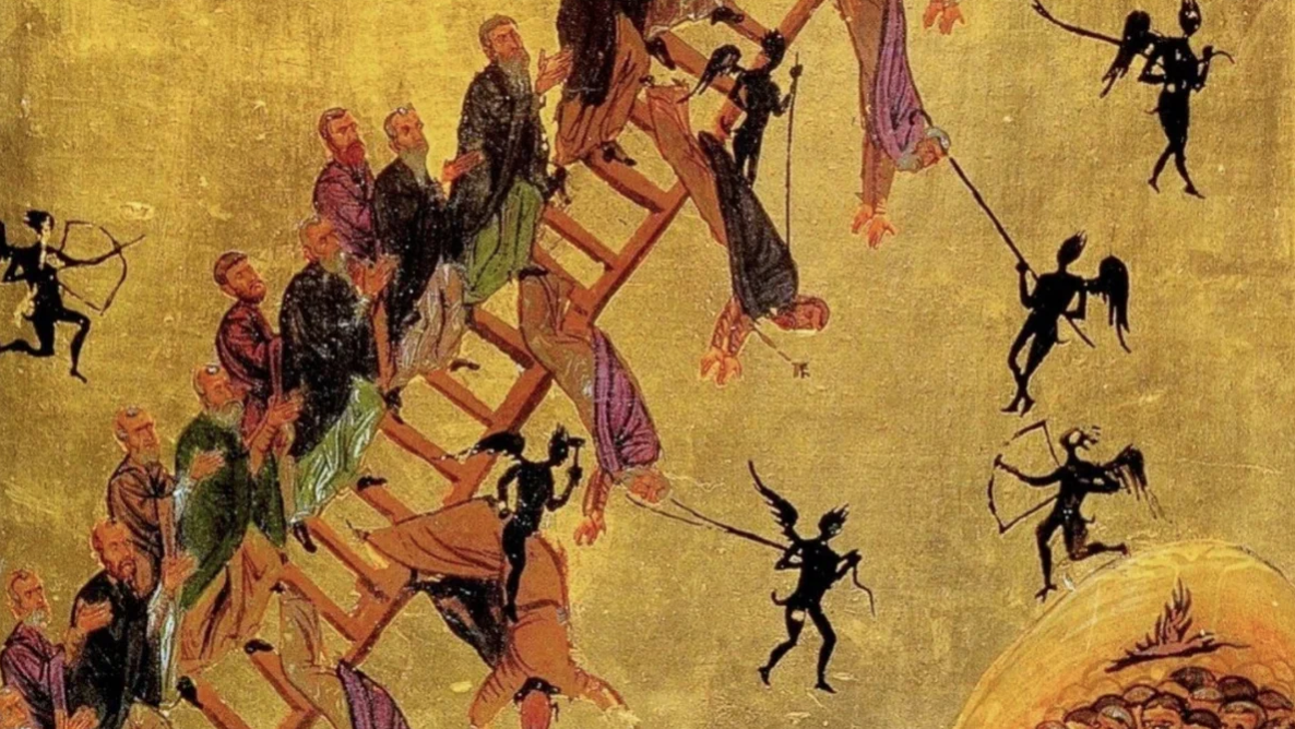 Лествица, фрагмент иконы 