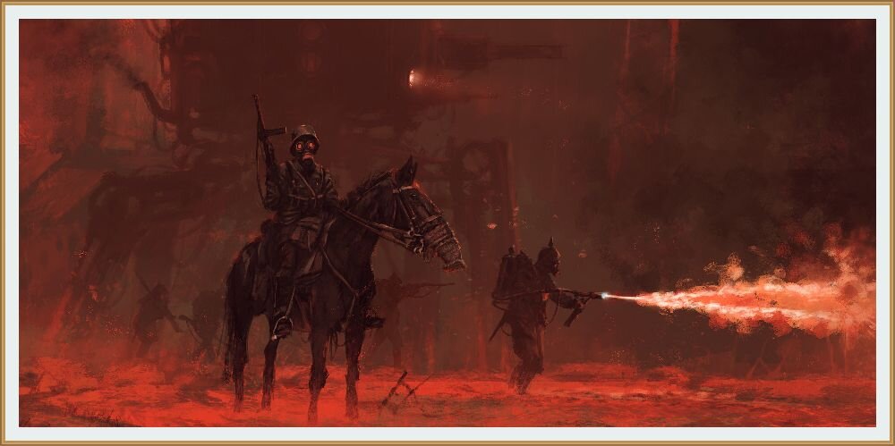  © Jakub Rozalski / Якуб Розальски/   Из серии иллюстраций к игре Scythe /  1920 - День апокалипсиса