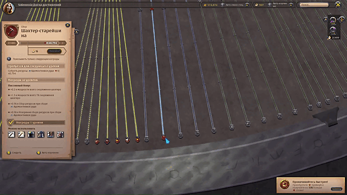 Доска достижений персонажа в Albion Online