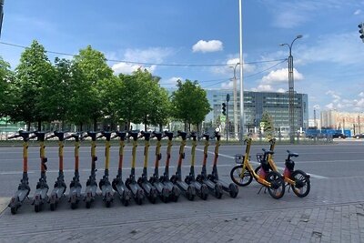    Парковка электросамоката © Пресс-служба Министерства государственного управления, информационных технологий и связи Московской области