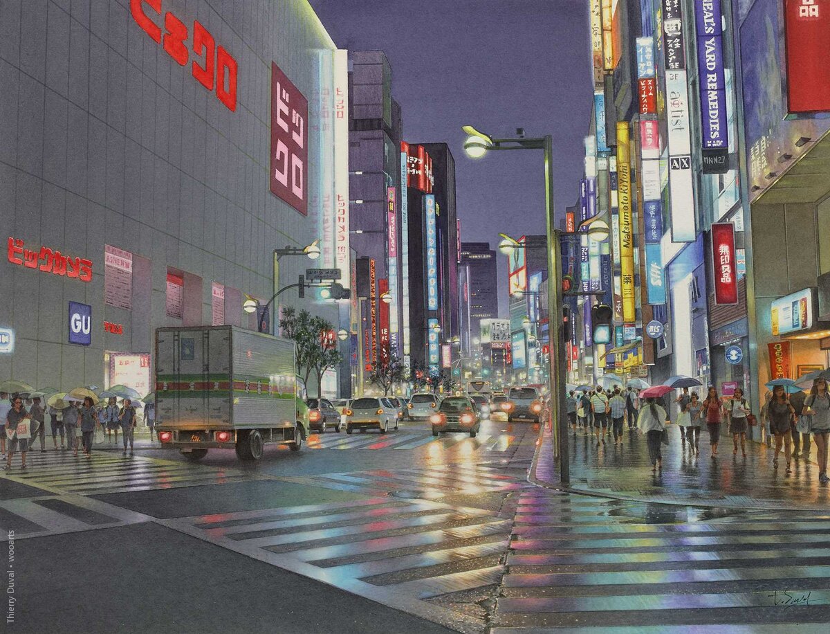 Картина Тьерри Дюваля 
Источник: https://wooarts.com/thierry-duval-gallery/nggallery/image/thierry-duval-france-watercolor-painting-wooarts-03/preload