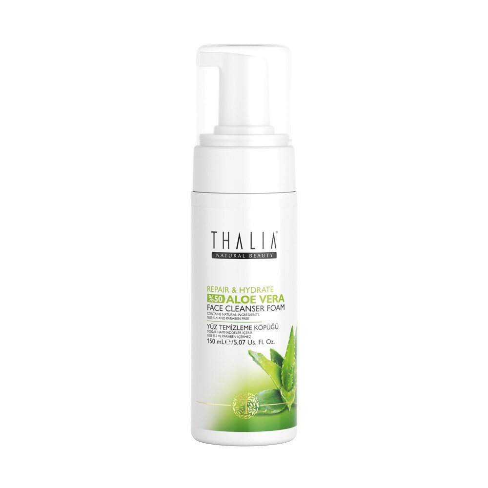 Thalia 50% Aloe Vera Repair & Hydrate Face Cleansing Foam Пенка для умывания лица с алоэ вера