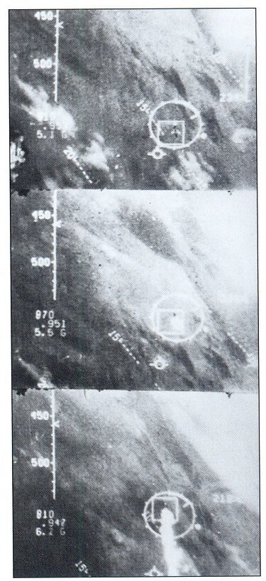 
Воздушный бой 24 сентября 1979 года. Baz 695 (пилот Авнер Навех) сбивает МиГ-21 при помощи ракеты "Питон". В момент выстрела пилот F-15 испытывает перегрузку в 6.2G.