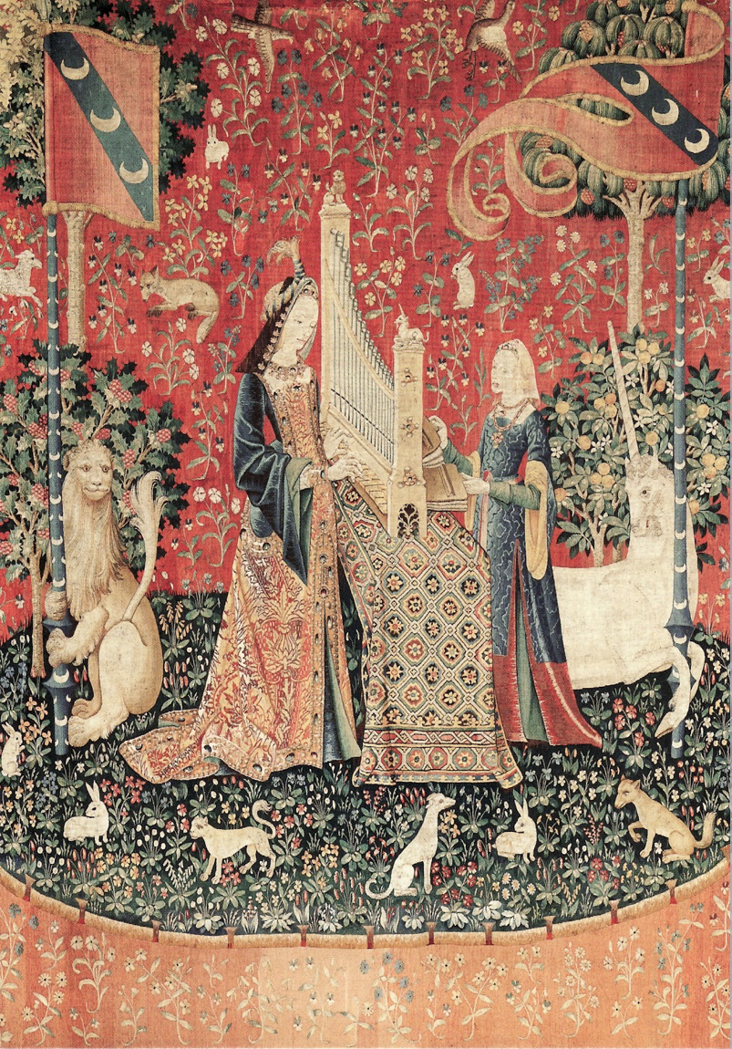 Слух. Серия гобеленов «Дама с единорогом», 1480 – 1490.