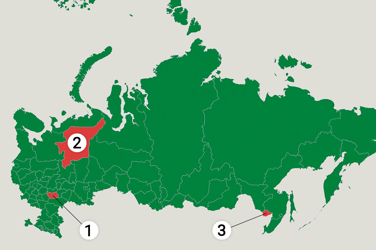Карта коми республики со спутника