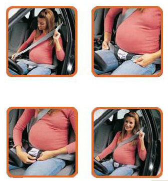Запомните эти слова как прописную истину – пристёгиваться нужно всегда и всем, особенно беременным мамочкам. Ваш животик постоянно растёт, увеличивается, при резком торможении, которое в некоторых дорожных ситуациях необходимо, ремень безопасности убережёт вас от удара о руль. Чем может быть опасен такой удар – объяснять не нужно. Поэтому нужно максимально обезопасить и себя, и ребёнка, как это сделать, вы сейчас узнаете. 

Постарайтесь перед тем, как отправиться в путь, тщательно проверить силу натяжения ремня. Он не должен сильно вас стягивать, но и не болтаться при этом, иначе проку от него не будет абсолютно никакого. В современных машинах сила натяжения ремня регулируется автоматически, вам только нужно выбрать его оптимальное расположение на теле. Для начала отрегулируйте высоту устройства, откуда ремень вытягивается, в большинстве автомобилей это возможно. Нижнюю часть ремня пропустите под животом, а верхнюю между левой и правой грудью, ни в коем случае он не должен лежать на животе, это недопустимо. 
