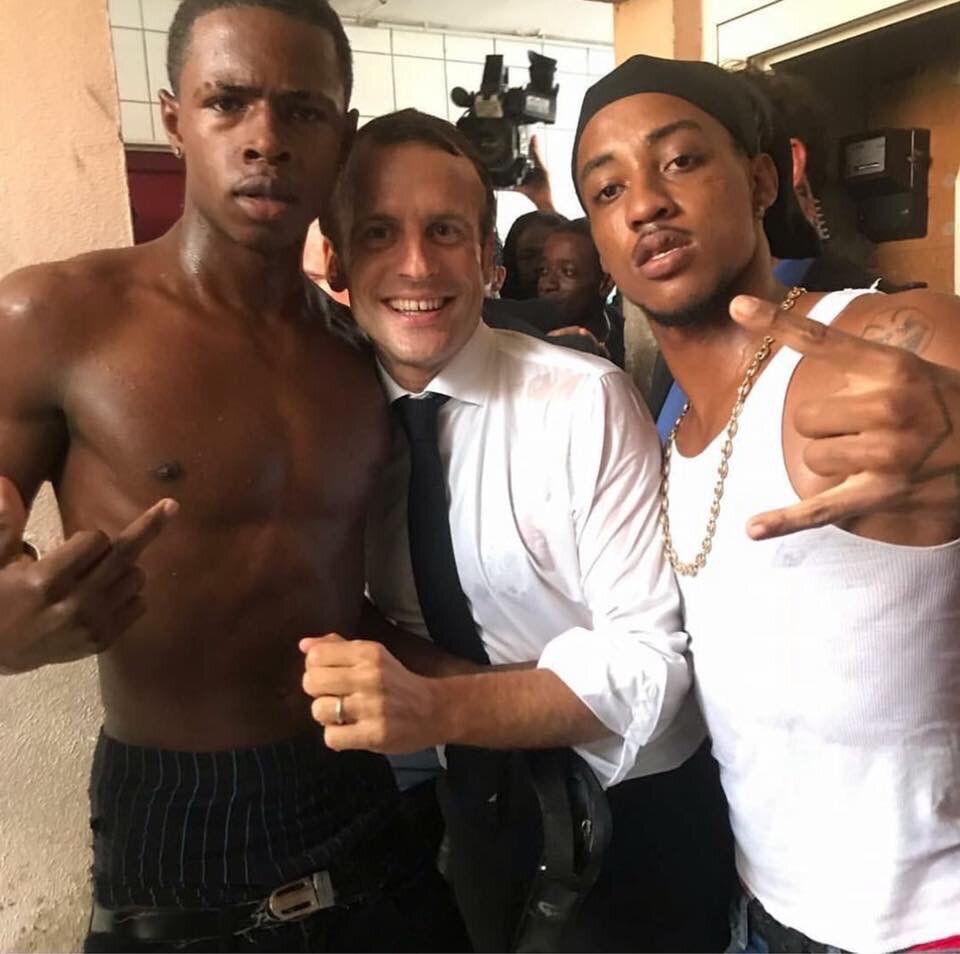 Macron blacked