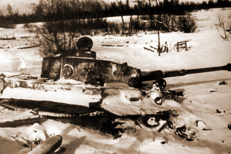 Подбитый немецкий танк Тигр.