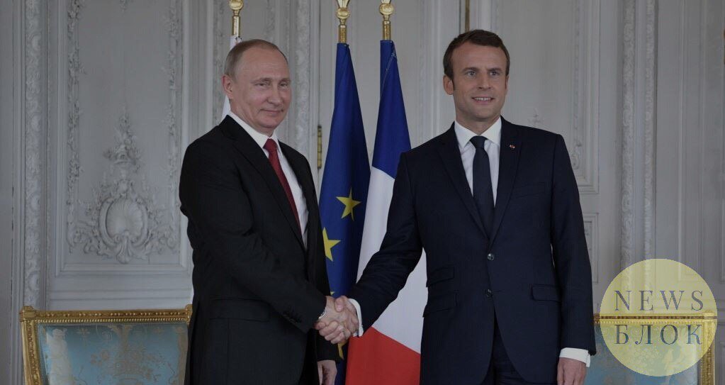 Владимир Путин и Эммануэль Макрон
