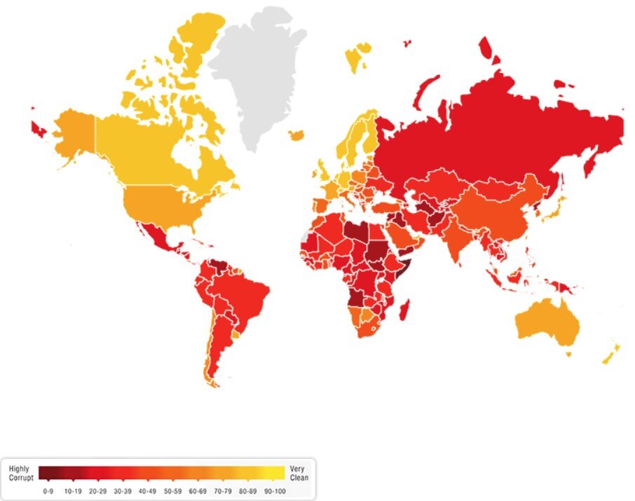 Индекс коррупции по странам мира
