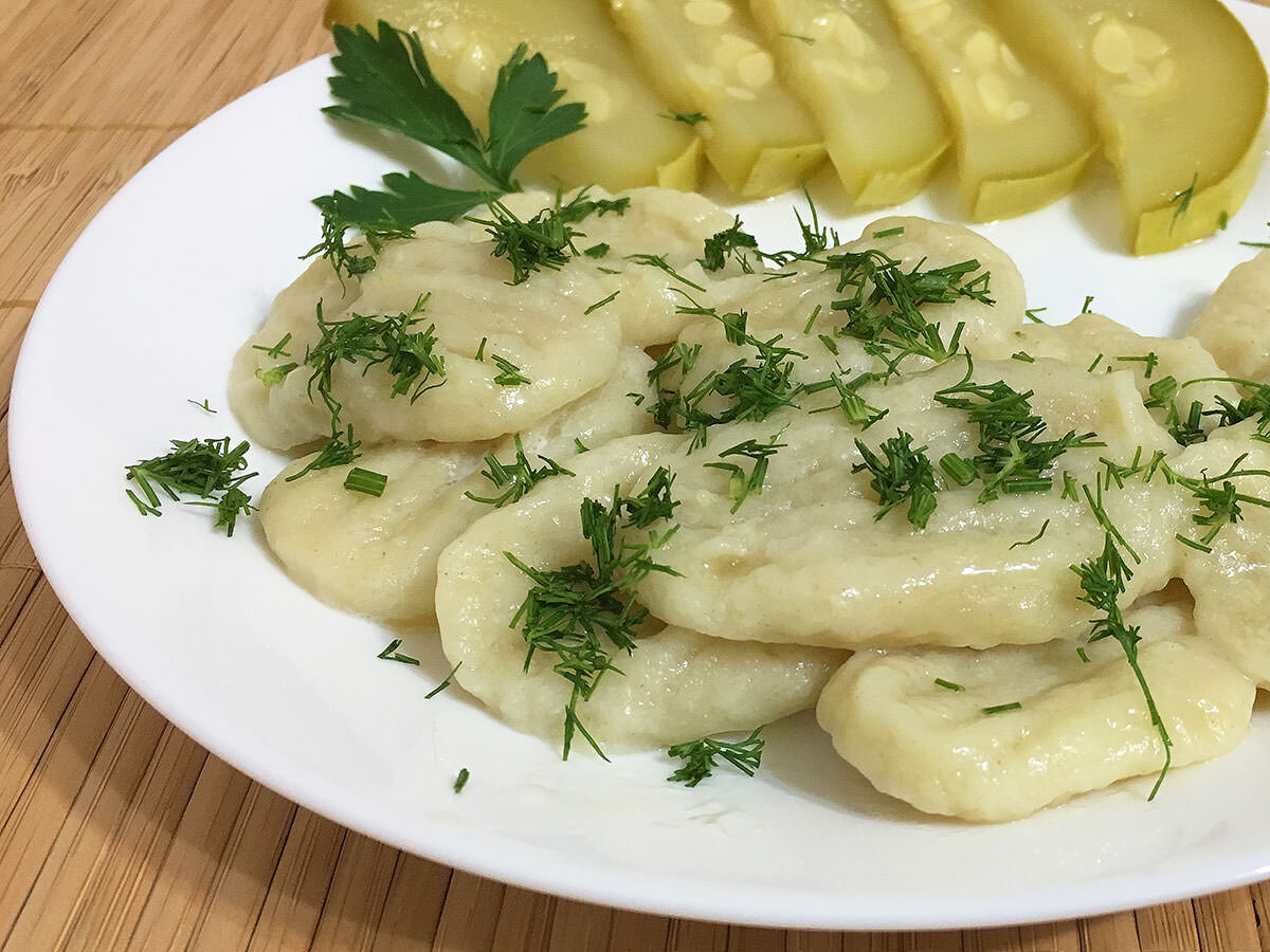 Палюшки (ленивые вареники) с грибной подливой | БургерОК | Дзен