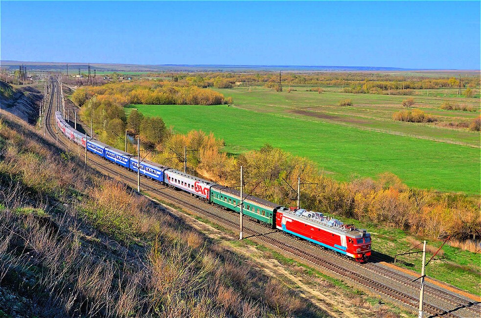 На фото Российская железная дорога