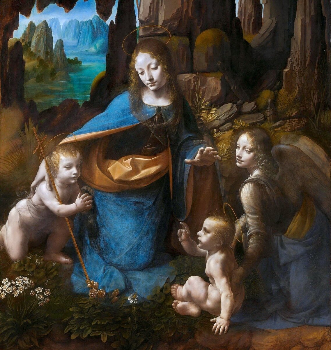 Леонардо Да Винчи, "Мадонна в гроте", фрагмент