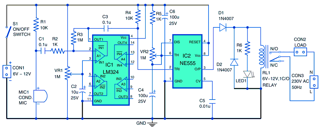 Схема звуковой таймер