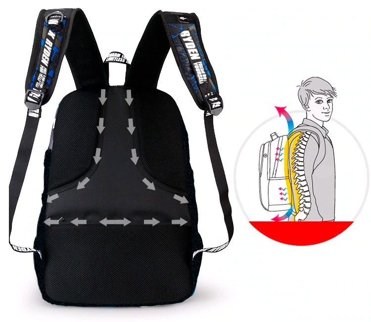 Внутренние отделения продуманы таким образом, чтобы правильно распределить вес и снизить нагрузку на позвоночник. Кроме того, благодаря такой конструкции в рюкзаке легко поддерживать порядок.