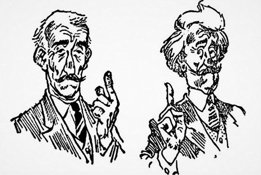 Янус Полуэктович Невструев в иллюстрациях Евгения Мигунова разных лет.