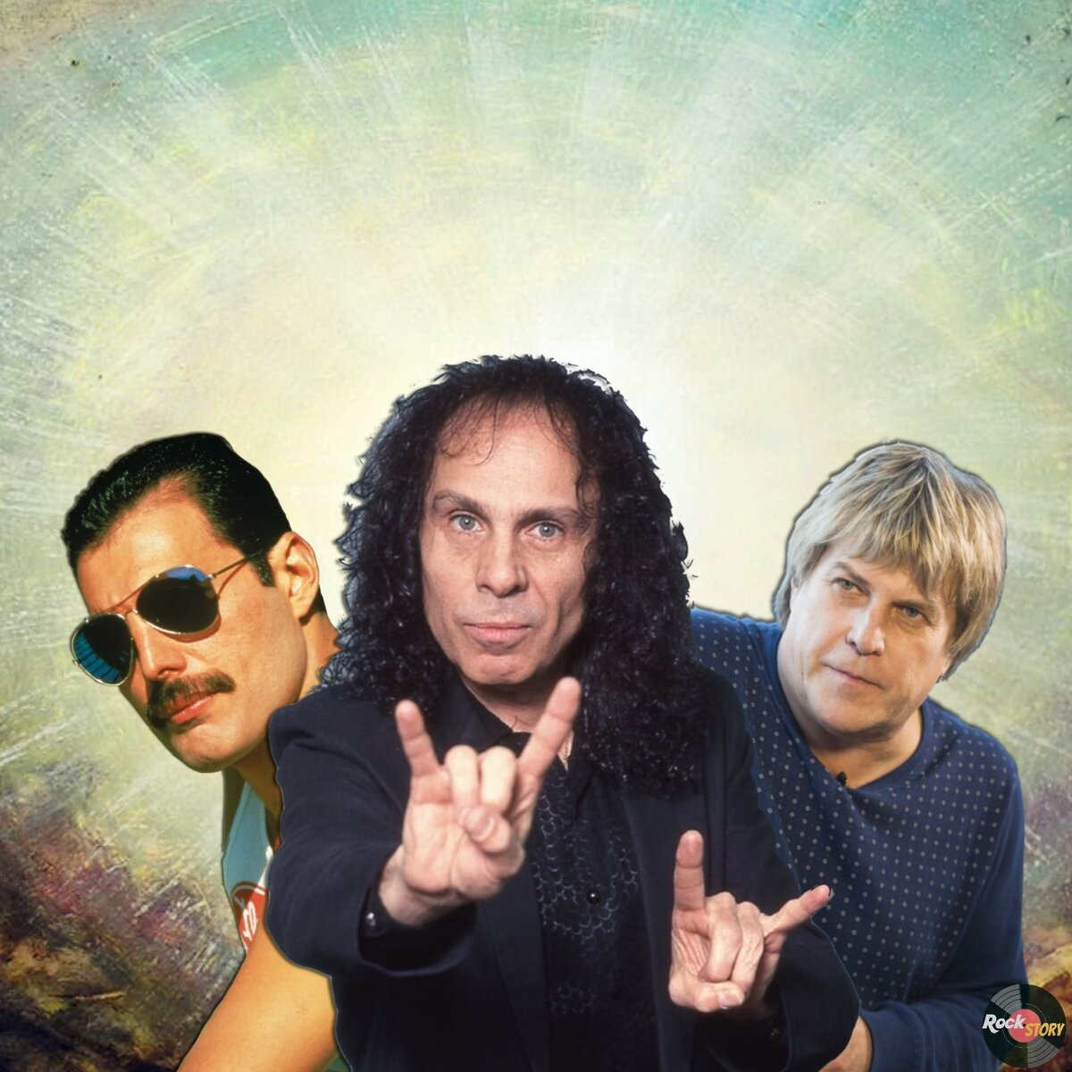 На фотографии: Ронни Джеймс Дио, Фредди Меркьюри и Алексей Глызин