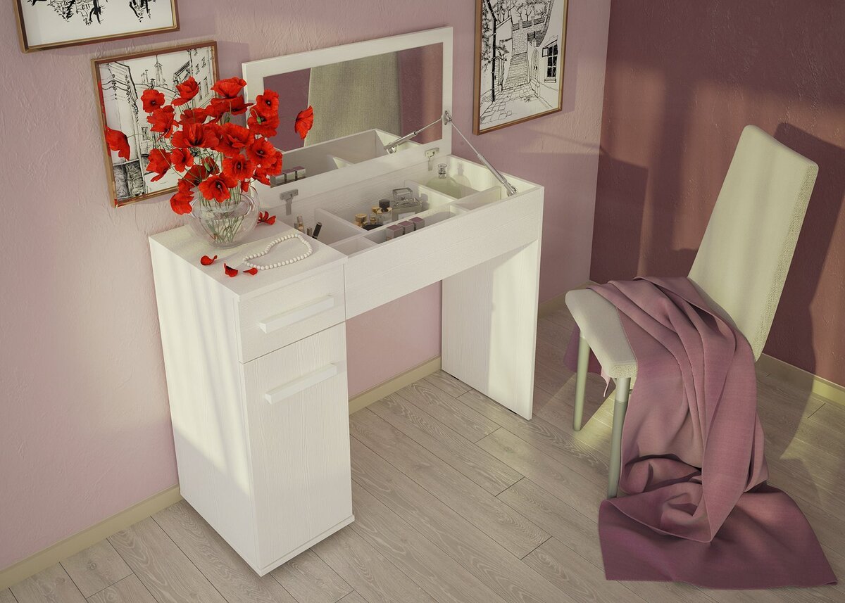 Пример небольшого линейного туалетного столика. Источник фото:yandex.ru/images