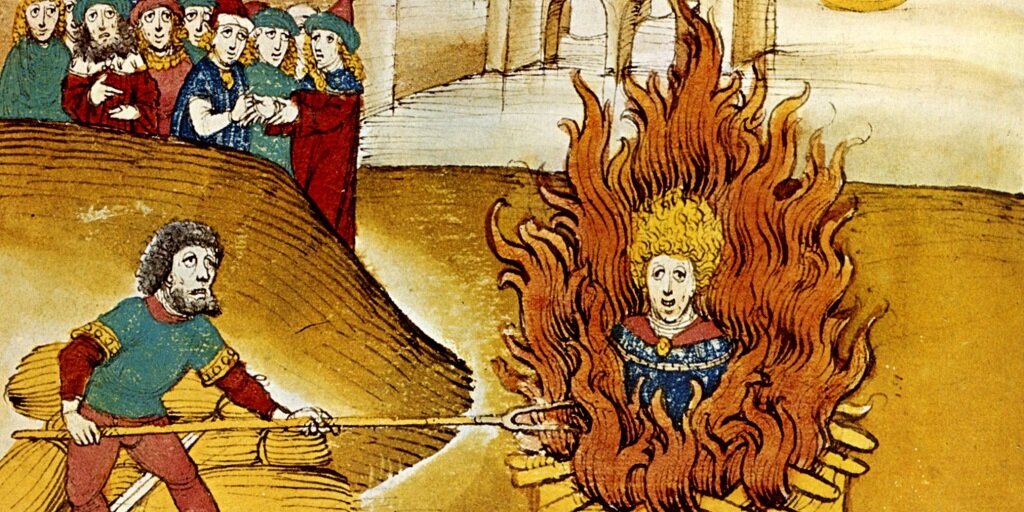 Церковь жестоко преследовала еретиков.