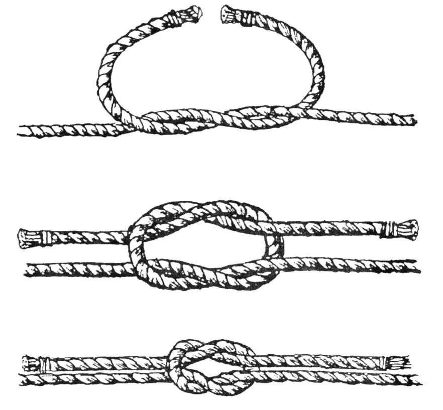 Морской узел веревка. Беседочный морской узел. Двойной рифовый узел схема. Рифовый узел схема. Швартовый узел схема вязки.