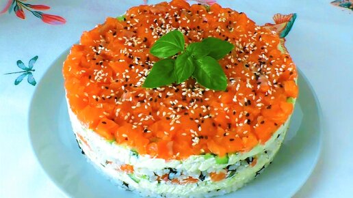 Суши торт филадельфия, вкусный как настоящие роллы