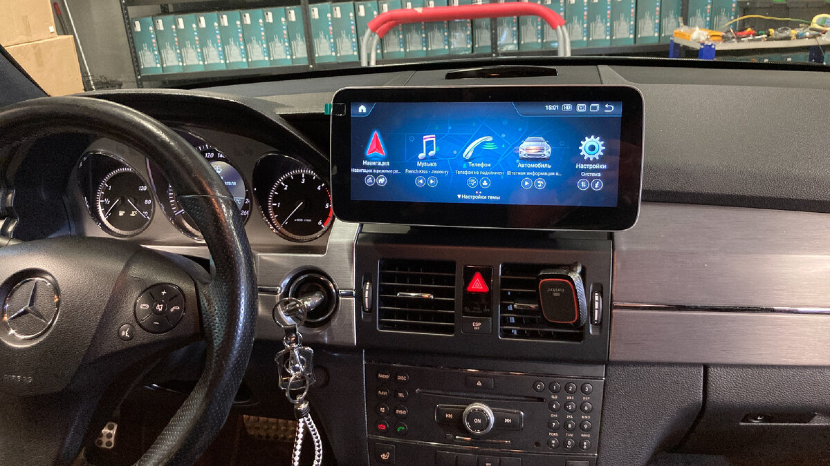 Mercedes GLK + штатная магнитола Android