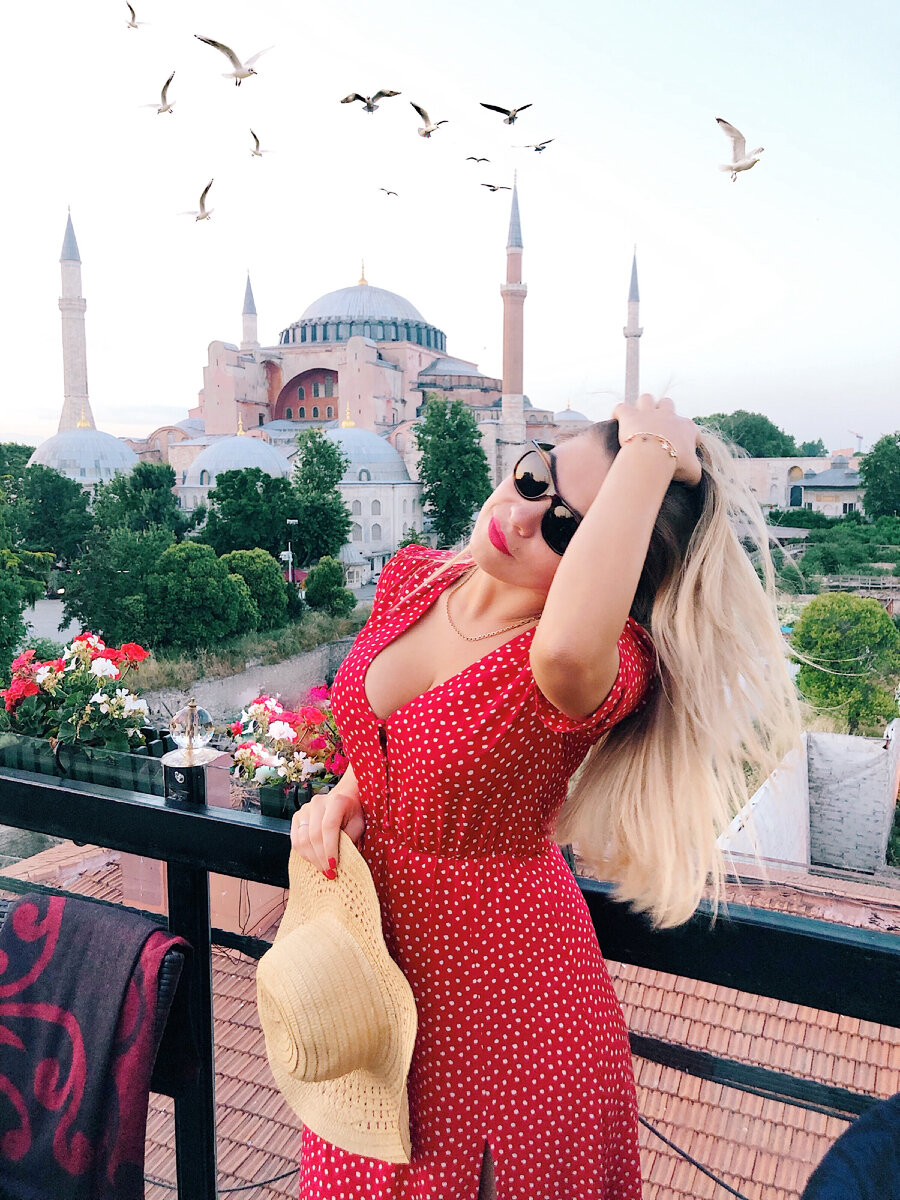 Айя Софья в Стамбуле ,вид с отеля Seven Hills 