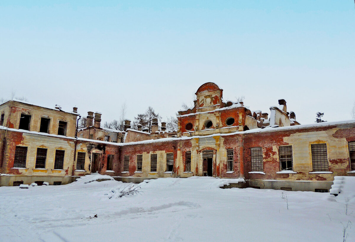 Когда-то усадебный комплекс называли жемчужиной строгановской империи. Это было одно из самых роскошных имений России! Вся усадьба в 20 га представляла собой прямоугольник, вытянутый с востока на запад перпендикулярно к реке Вогоще, окружена парком. К северу от усадьбы проходила дорога Порхов-Великие Луки.
Изначально усадьба принадлежала помещикам Овцыным, чья дочь вышла замуж за В.А. Васильчикова и получила Волышово в приданое. Потом здесь жил их сын Дмитрий, который отстроил заново главный дом, возвел домовую церковь и расширил речку. При нём в Волышове появились голубятня, оранжереи с редкими видами растений, и декоративные пруды.
В 1840 году Дмитрий Васильчиков переселился в другую усадьбу, отдав Волышово в приданое за своей дочерью, обвенчавшейся с А.С. Строгановым. Богатый граф привлек к преобразованию имения известного петербургского архитектора М.А. Макарова. По его проектам, за которые он получил звание профессора Академии Художеств, был реконструирован графский дом и построена огромная ферма. Считается, что именно в тот период был окончательно сформирован Парадный круг – архитектурный комплекс в центре усадьбы. Макарову удалось объединить в единый ансамбль многочисленные и столь разнообразные по назначению сооружения и постройки.
