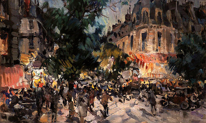 Константин Коровин. «Париж. Ночное кафе». 1927