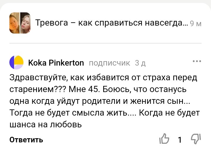Обсудим этот комментарий от Коки Пинкертон.