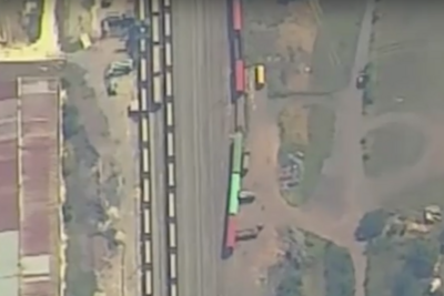    Уничтожение воинского эшелона ВСУ на Донецком направлении ©Скриншот