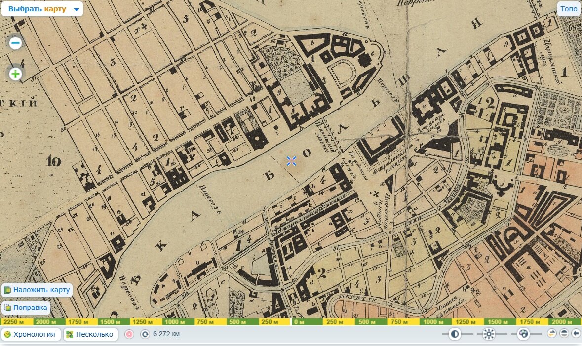 Фрагмент карты Петербурга 1841 года. Источник: сайт ЭтоМесто