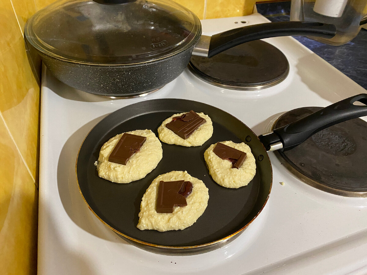 Пышные ПП оладьи с шоколадной начинкой // не устану готовить эту вкуснятину  на завтрак // пп-рецепты | Трофимчук Оксана - фитнес и ПП | Дзен