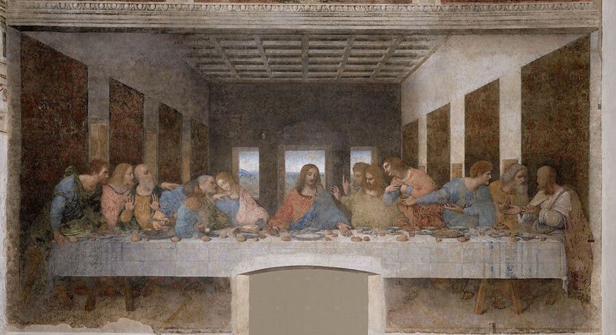 ✌️При написании данной картины для Леонардо было важно всего две фигуры: Христа и Иуды.  
Он очень долго искал подходящих натурщиков для данных героев.
Для Иуды он искал его (АЖ!) целых 3 года.