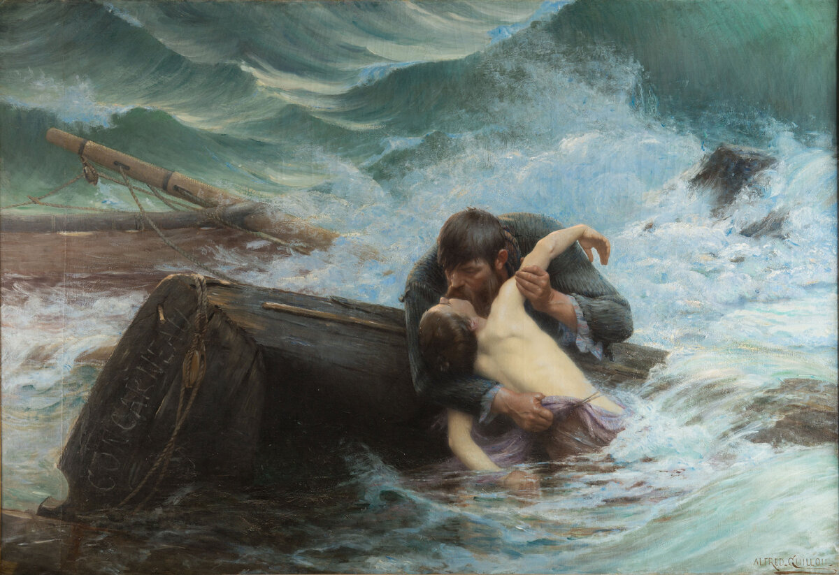 Альфред Гийу – Прощай (Adieu), 1892. Холст, масло, 1,70 x 2,45 м. Музей изящных искусств Кемпера. Фото из открытых источников