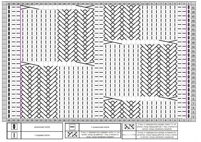 Коса из 16 петель