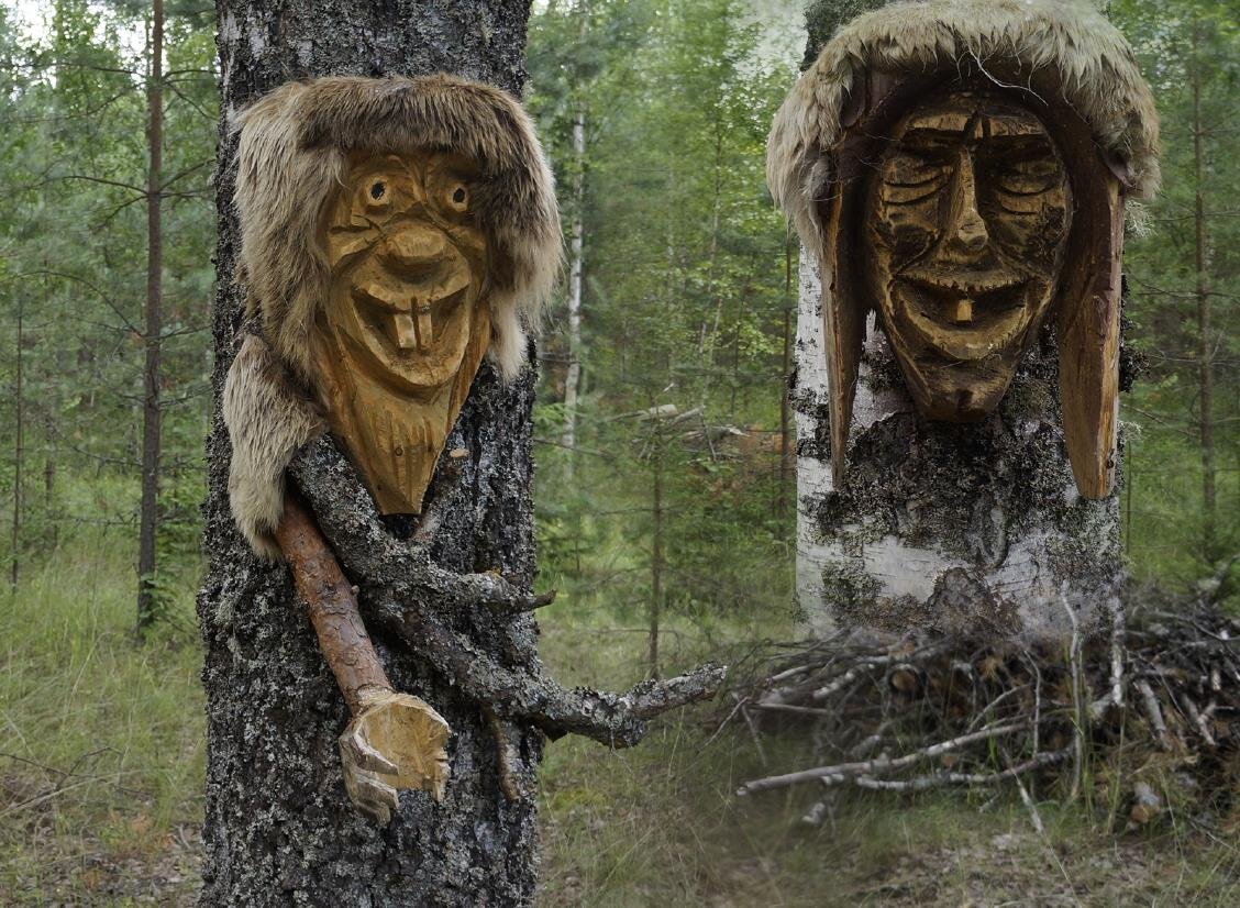 фото сделано автором. Скульптор Виктор Ваничев. Он такими чудесами всю дорогу красил. Маревский район, Новгородской области, д. Быково. будете в тех местах, загляните обязательно. Удовольствия море получите! 