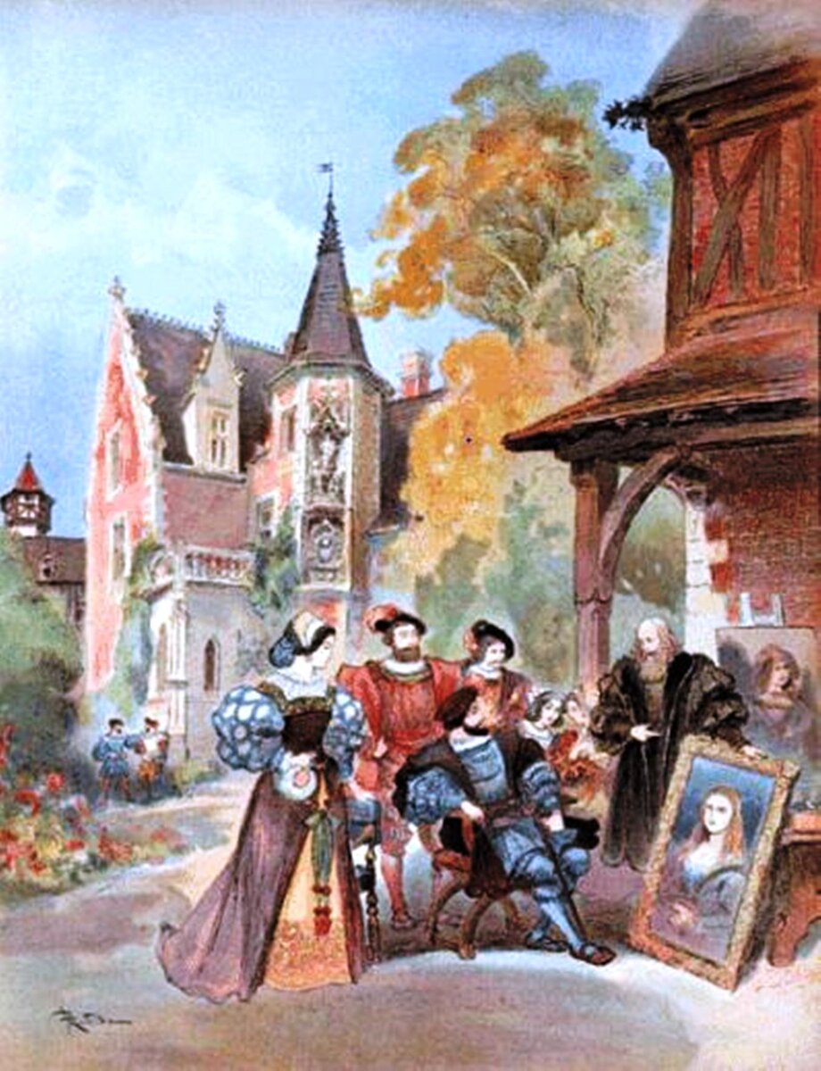 Король Франции Франциск I покупает картину у Леонардо да Винчи