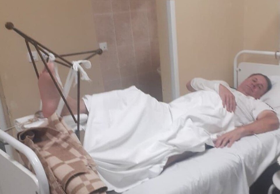    Александр Царенко находится в 25-й больнице. Фото предоставлено знакомыми Александра Царенко.