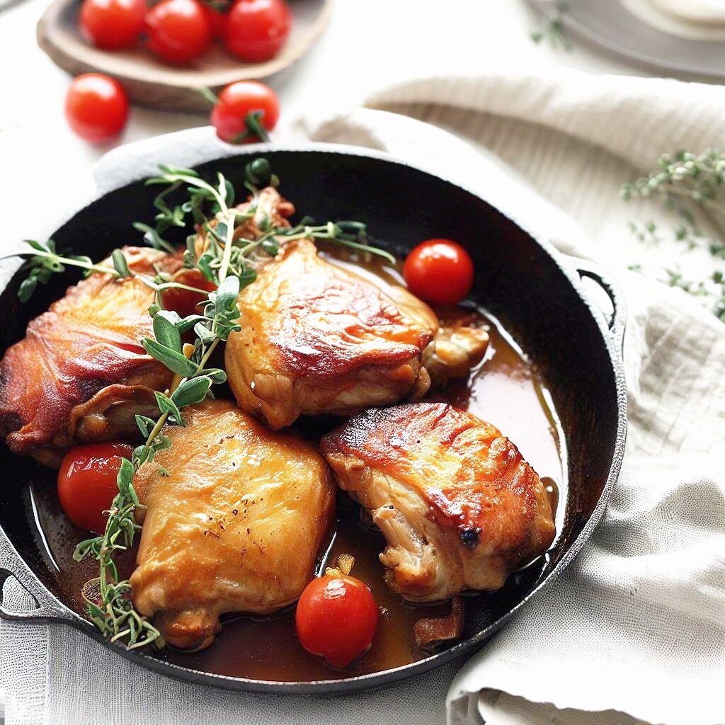 Куриные бедра на сковороде - рецепты с фото
