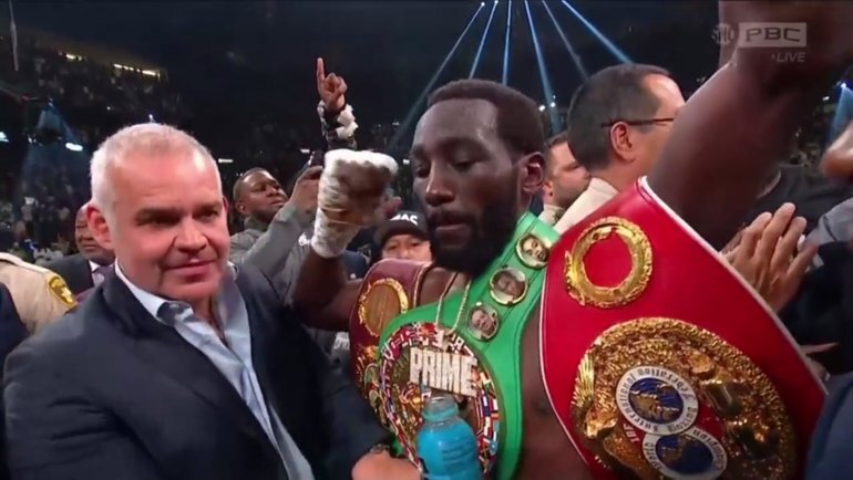    Теренс Кроуфорд.Скриншот из трансляции